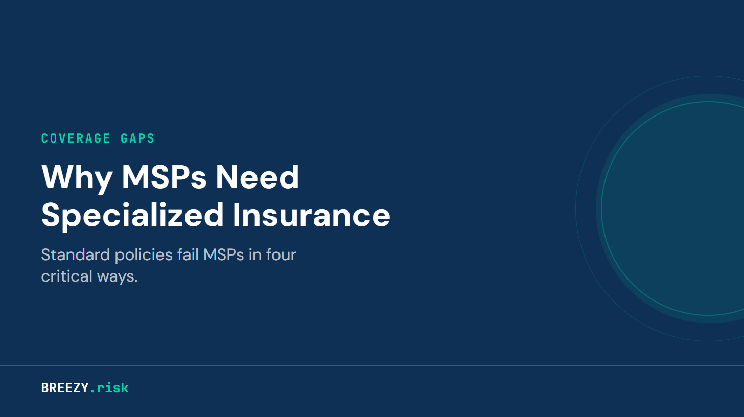 Why MSPs Need Specialized Insurance